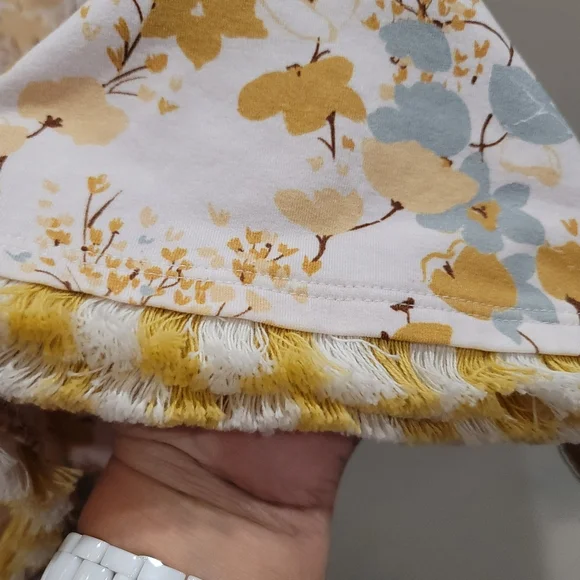 Sz Medium Spartina Island Fringe Salt Marsh Floral Dress Cotton Blend - Picture 6 of 9